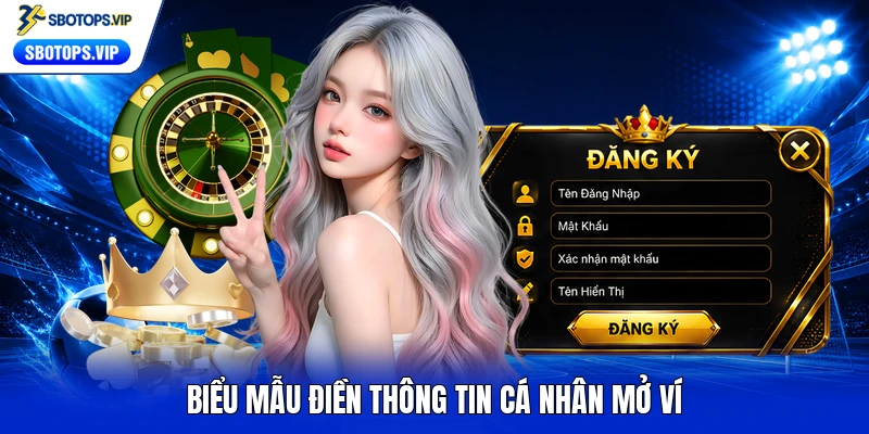 Biểu mẫu điền thông tin cá nhân mở ví